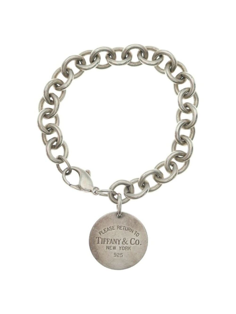 Tiffany & Co Return to Tiffany Round Plate Bracelet Silver